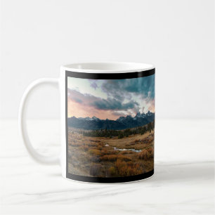 Grand Teton Nationalpark Beaver Pond Sunset Foto Kaffeetasse