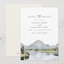 GRAND TETON Nationalpark Berg Save the Date Einladung