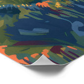 Grand Teton Nationalpark Berge Bison Wyoming Poster (Ecke)