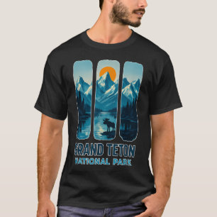 Grand Teton Nationalpark Berge See Elch T-Shirt