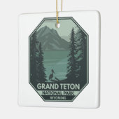 Grand Teton Nationalpark Crane Vintag Keramikornament (Links)