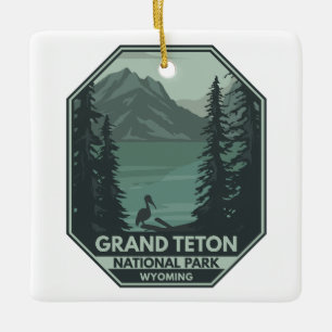Grand Teton Nationalpark Crane Vintag Keramikornament