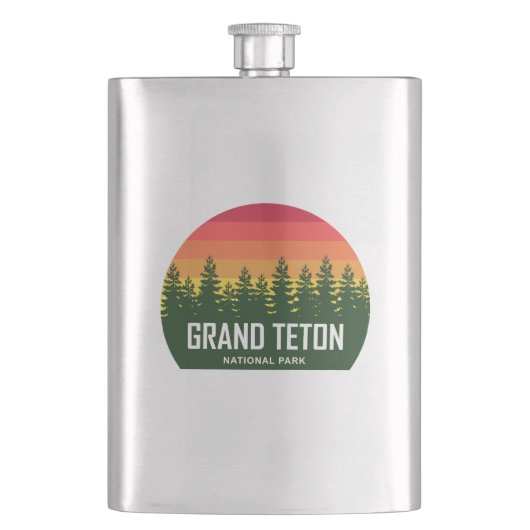 Grand Teton Nationalpark Flachmann (Vorderseite)