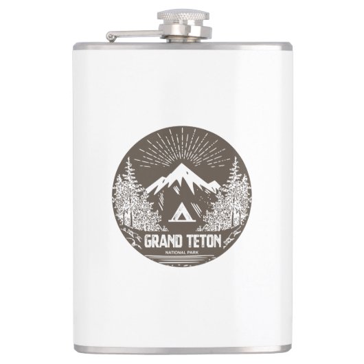 Grand Teton Nationalpark Flachmann (Vorderseite)