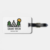 Grand Teton Nationalpark Gepäckanhänger (Rückseite horizontal)