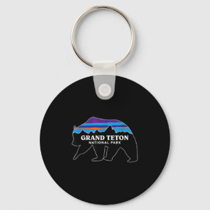 Grand-Teton-Nationalpark Grizzlybär Minimalist Schlüsselanhänger