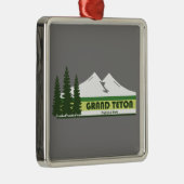 Grand Teton Nationalpark Grüne Streifen Ornament Aus Metall (Rechts)