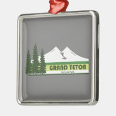 Grand Teton Nationalpark Grüne Streifen Ornament Aus Metall (Links)