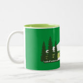 Grand Teton Nationalpark Grüne Streifen Zweifarbige Tasse (Links)