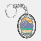 Grand Teton Nationalpark im Frühjahr Abzeichen Schlüsselanhänger (Vorderseite links)