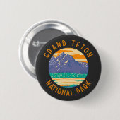 Grand Teton Nationalpark im Frühjahr erschüttert Button (Vorne & Hinten)