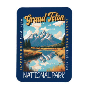 Grand Teton Nationalpark Jackson Hole erschüttert Magnet