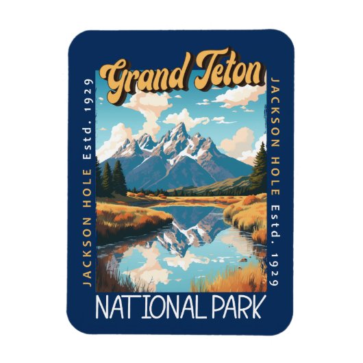 Grand Teton Nationalpark Jackson Hole erschüttert Magnet (Vertikal)