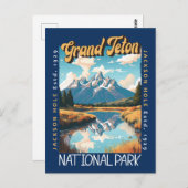 Grand Teton Nationalpark Jackson Hole erschüttert Postkarte (Vorne/Hinten)