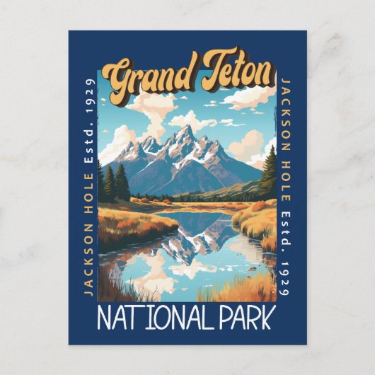 Grand Teton Nationalpark Jackson Hole erschüttert Postkarte (Vorderseite)
