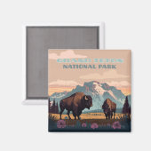 Grand Teton Nationalpark Jackson Wyoming Mountain Magnet (Vorderseite/Rückseite)