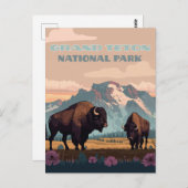 Grand Teton Nationalpark Jackson Wyoming Mountain Postkarte (Vorne/Hinten)