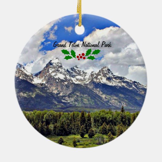 Grand Teton Nationalpark Keramik Ornament (Hinten)
