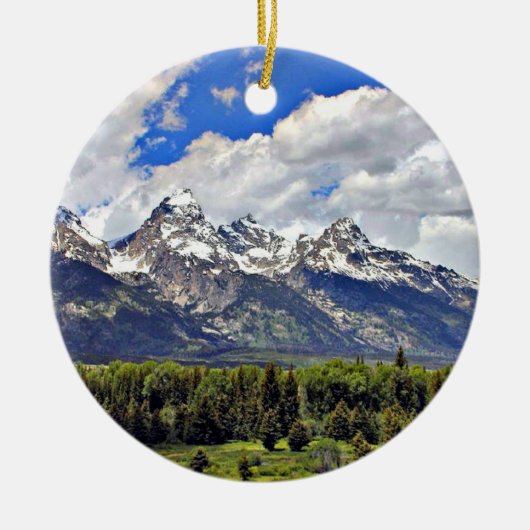 Grand Teton Nationalpark Keramik Ornament (Vorne)