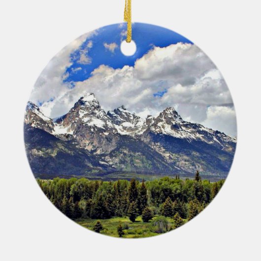 Grand Teton Nationalpark Keramik Ornament (Hinten)