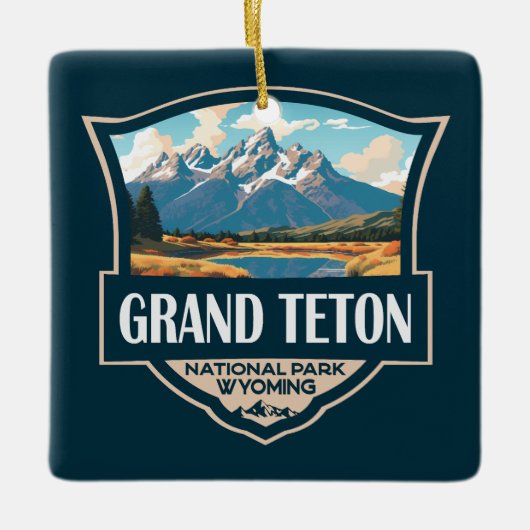 Grand Teton Nationalpark Keramikornament (Vorderseite)