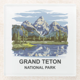 Grand Teton Nationalpark Landschaft Glasuntersetzer