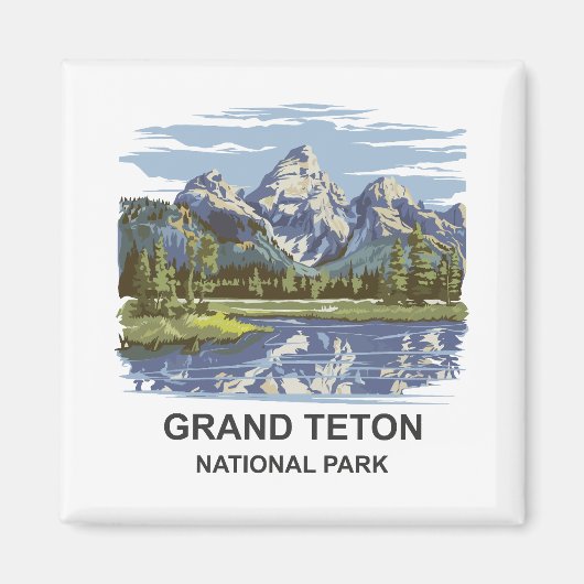 Grand Teton Nationalpark Landschaft Magnet (Vorne)