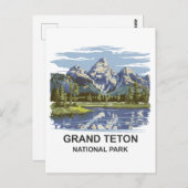 Grand Teton Nationalpark Landschaft Postkarte (Vorne/Hinten)