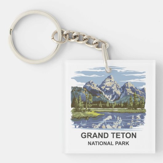 Grand Teton Nationalpark Landschaft Schlüsselanhänger (Vorderseite)