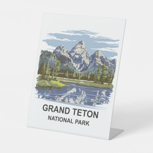 Grand Teton Nationalpark Landschaft Sockelschild (Vorderseite)