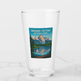 Grand Teton Nationalpark Landschaftsbild Glas