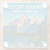 Grand Teton Nationalpark Landschaftsbild Glasuntersetzer (Rückseite)