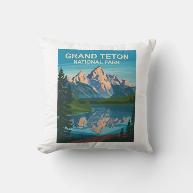 Grand Teton Nationalpark Landschaftsbild Kissen (Vorderseite)