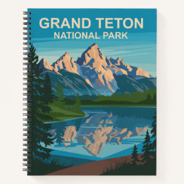 Grand Teton Nationalpark Landschaftsbild Notizblock