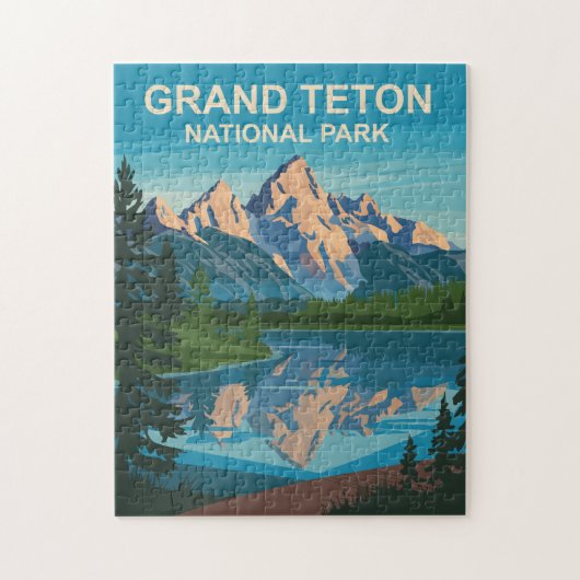 Grand Teton Nationalpark Landschaftsbild Puzzle (Vertikal)