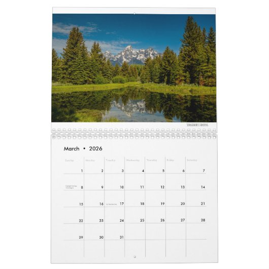 Grand Teton Nationalpark Landschaftsfotografie Kalender (Mär 2026)