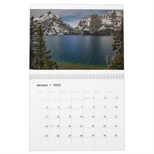 Grand Teton Nationalpark Landschaftsfotografie Kalender (Jan 2026)