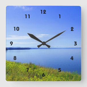 Grand Teton Nationalpark. Landschaftsfotografie Quadratische Wanduhr