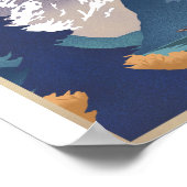 Grand Teton Nationalpark Litho Artwork Poster (Ecke)