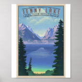 Grand Teton Nationalpark Litho Artwork Poster (Vorne)