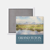 Grand Teton Nationalpark Magnet (Vorderseite/Rückseite)