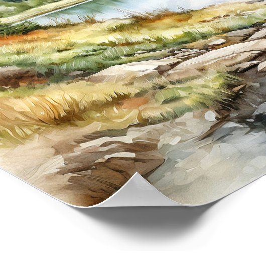 Grand Teton Nationalpark Malerei Druck Poster (Ecke)