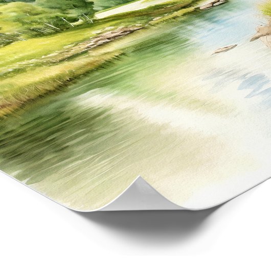 Grand Teton Nationalpark Malerei Druck Poster (Ecke)