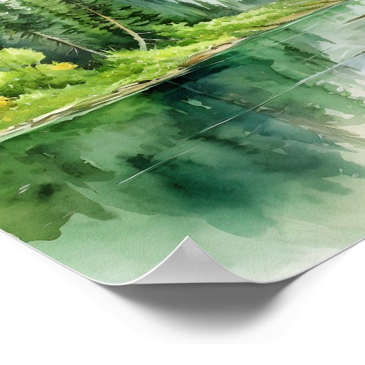 Grand Teton Nationalpark Malerei Druck Poster (Ecke)