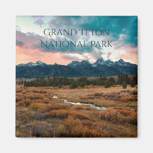 Grand Teton Nationalpark Monte Sunset Foto Magnet