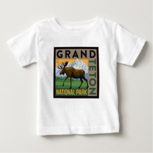 Grand Teton Nationalpark Moose Baby T-shirt