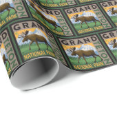 Grand Teton Nationalpark Moose Geschenkpapier (Rolleneckpunkt)