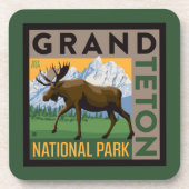 Grand Teton Nationalpark Moose Getränkeuntersetzer (Vorderseite)