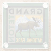 Grand Teton Nationalpark Moose Glasuntersetzer (Rückseite)