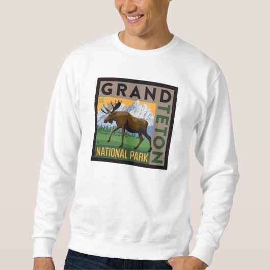 Grand Teton Nationalpark Moose Sweatshirt (Vorderseite)